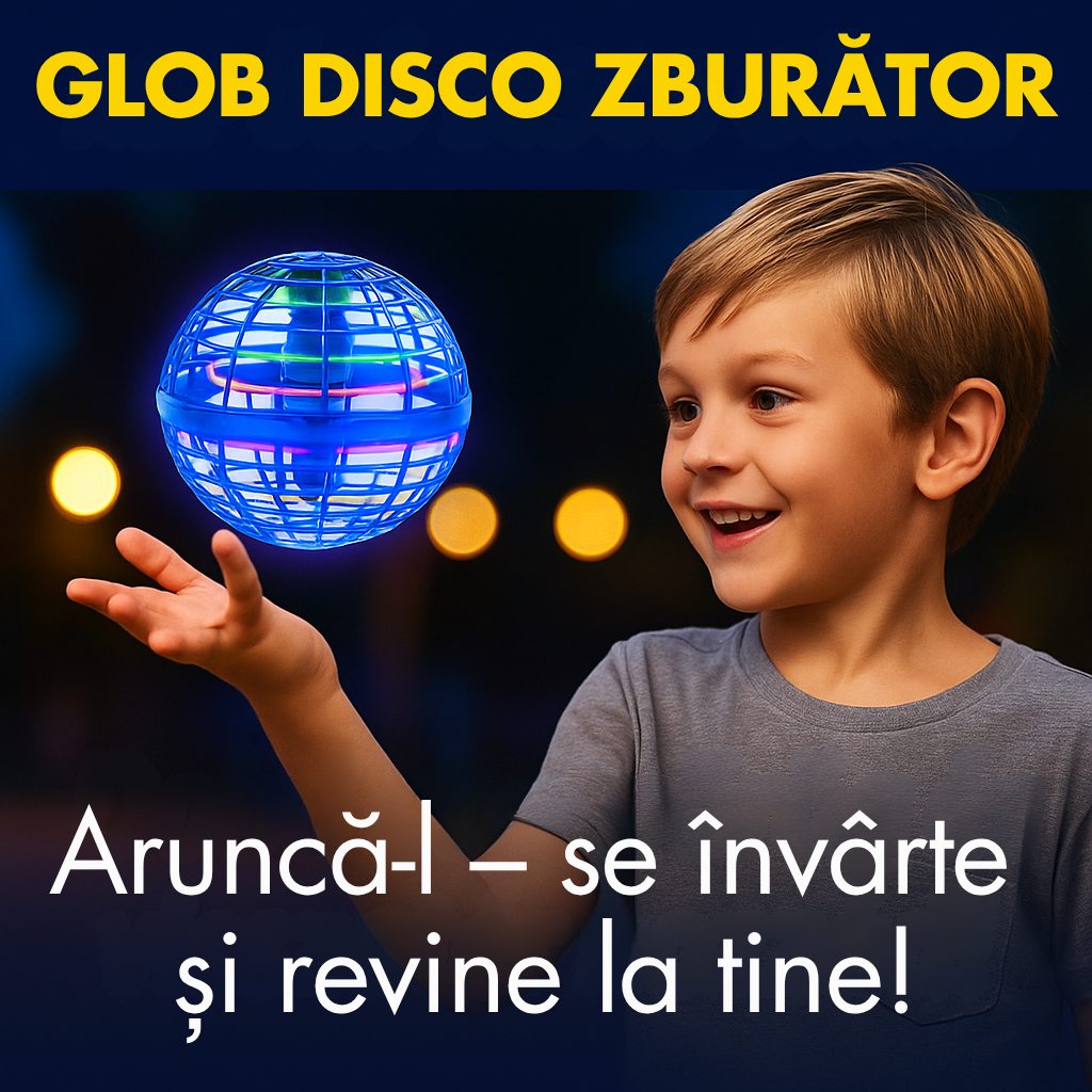 FlyBall – Mini Dron Plutitor cu Lumină LED și Senzor de Mișcare