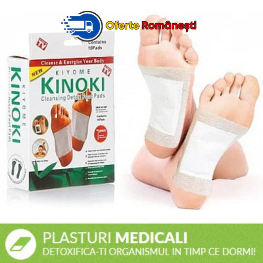 Natural Kinoki – Set 10 Plasturi Detox pentru Revitalizare și Energie