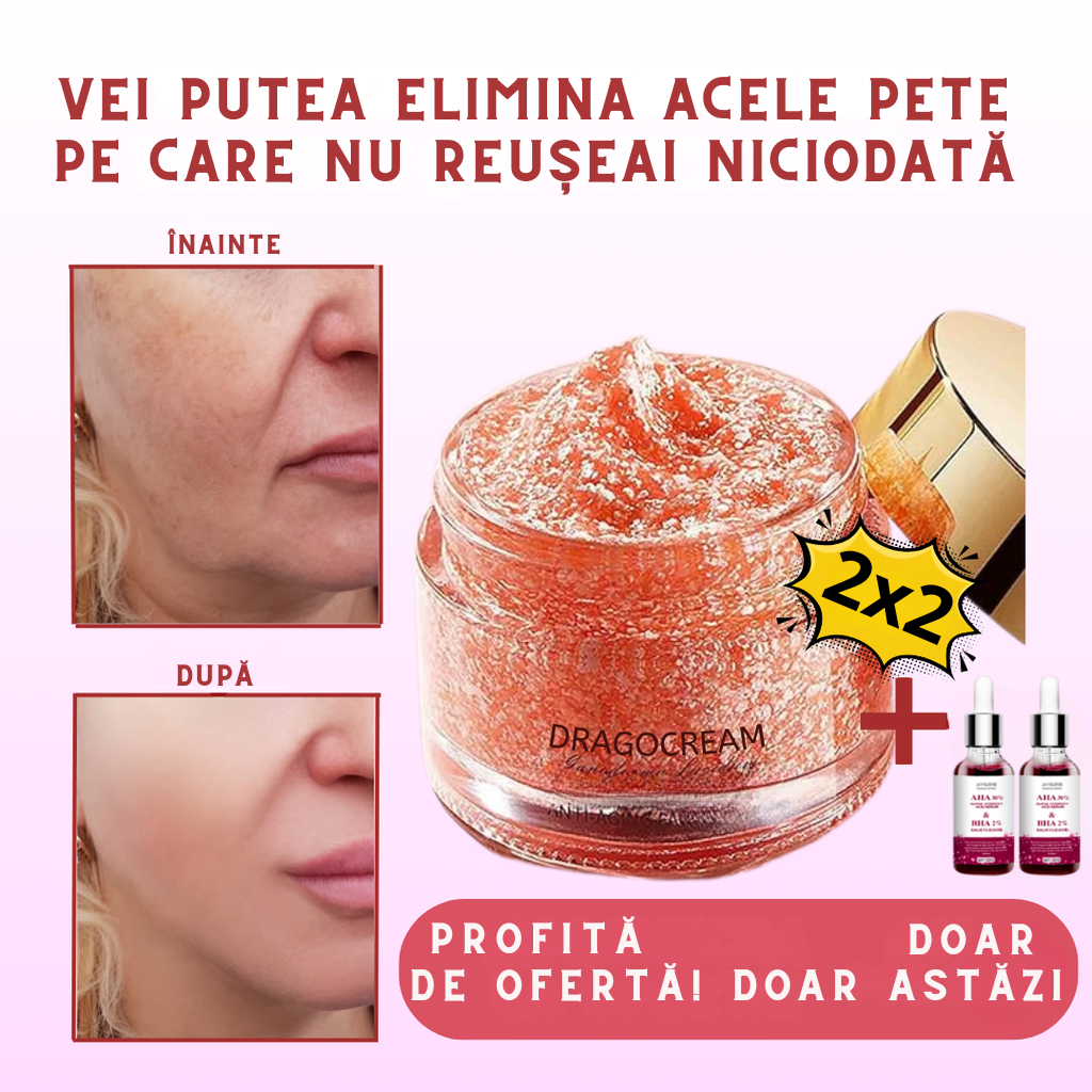 DragoCream | Aceeași piele, dar cu 10 ani mai tânără! | 2x2 doar astăzi