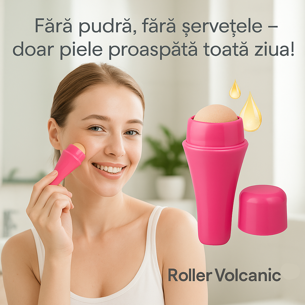 Roller Volcanic – Piele fără sebum, proaspătă toată ziua!