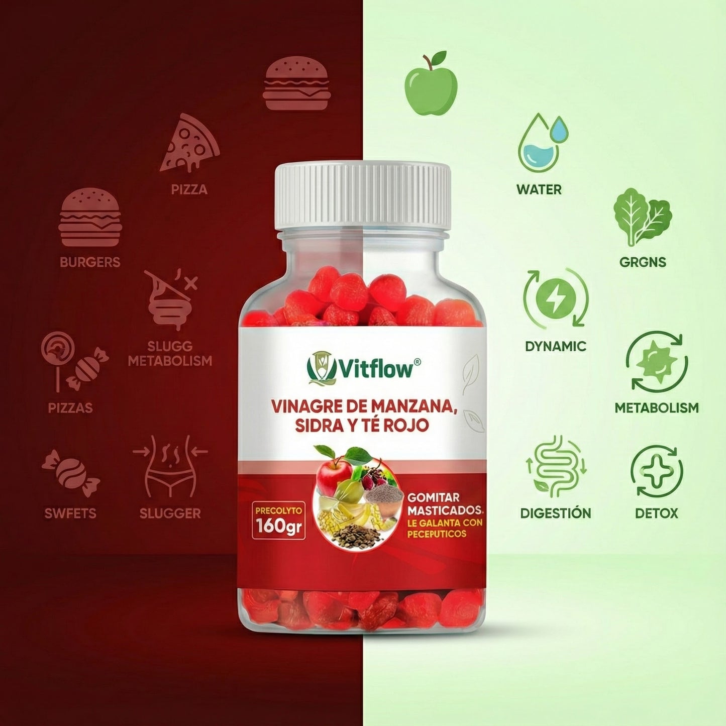 PureCider Boost – Gummies cu Oțet de Mere pentru Detox