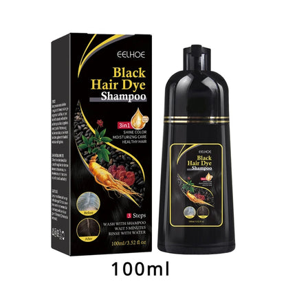 Șampon Negru 3 în 1 – Culoare, Îngrijire și Strălucire Instantă