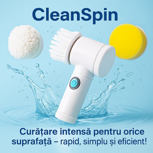 CleanSpin – Perie Electrică Multifuncțională pentru Curățare Intensivă