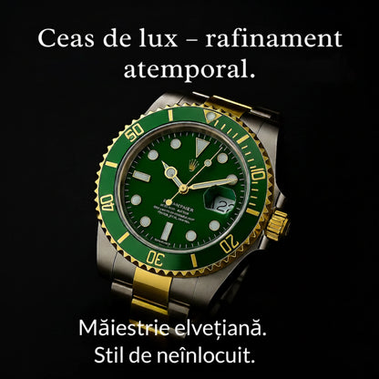 Ceas de Lux Stil Elvețian - Eleganță Clasică și Performanță Subacvatică